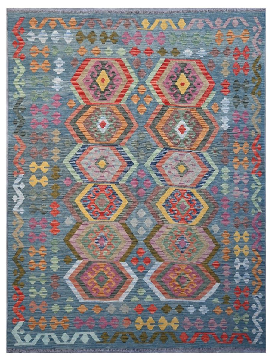 Afghan rug Kilim Afghan 7'8"x6'0" 7'8"x6'0", Persian Rug Woven by hand