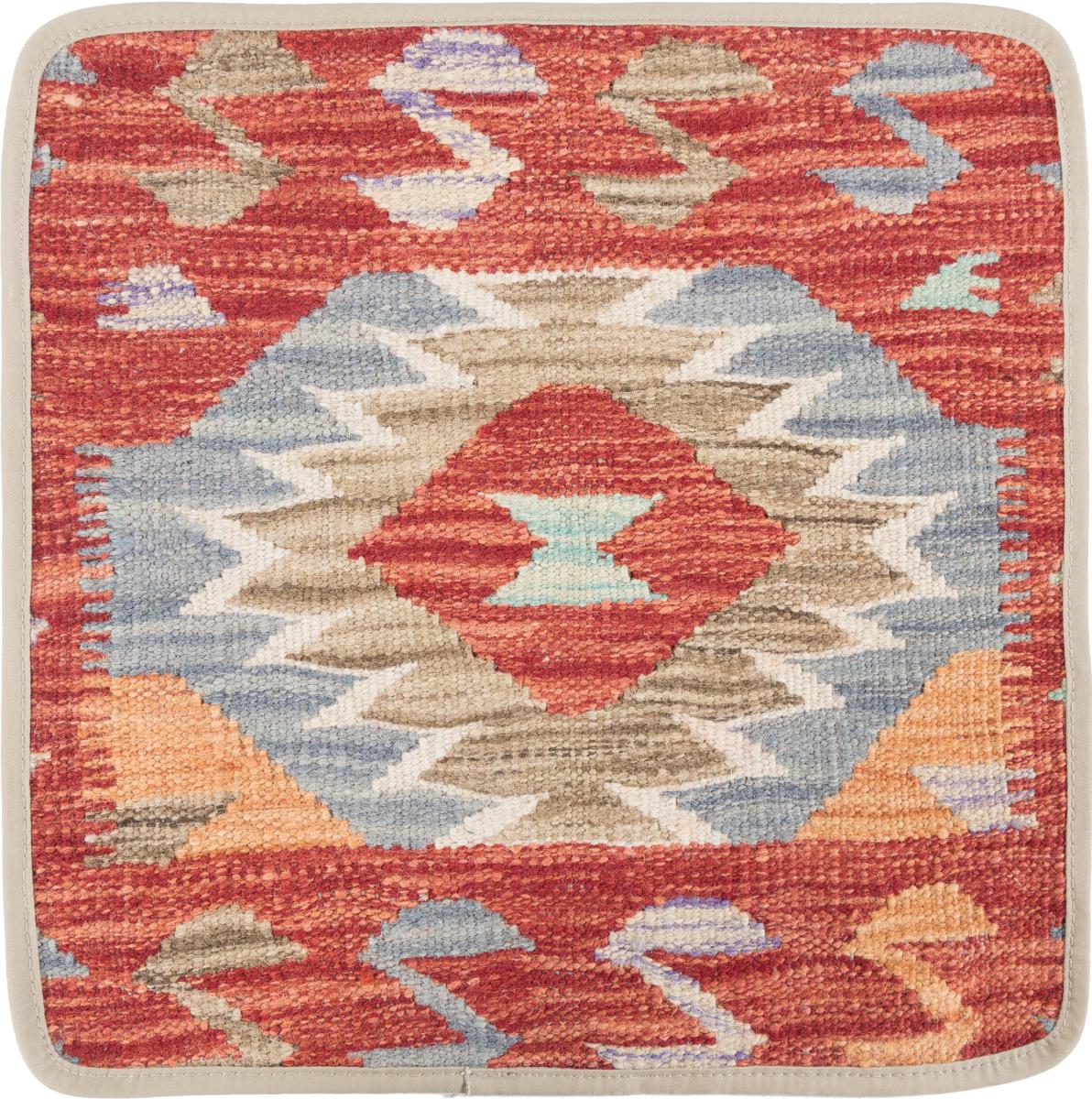 Afghan rug Kilim Afghan Cushion Cover 40x40 40x40, Persian Rug Knotted by hand