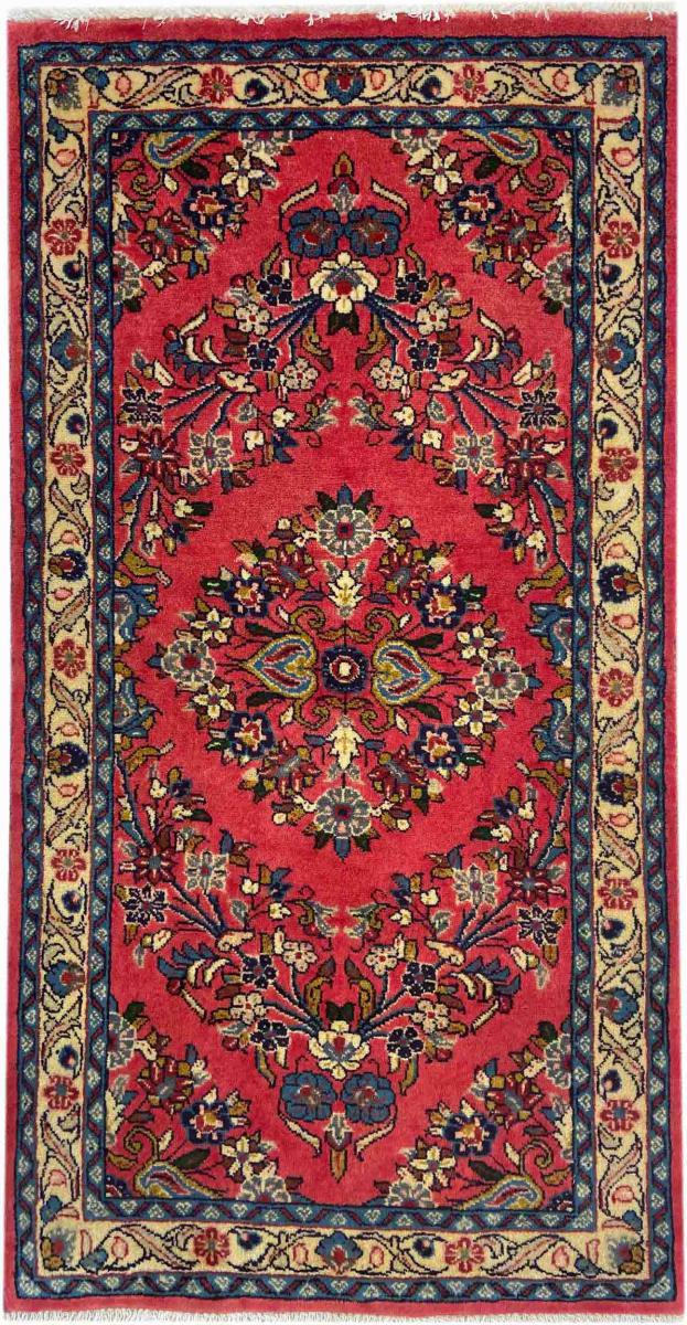 Persisk tæppe Sarough 129x68 129x68, Persisk tæppe Knyttet i hånden