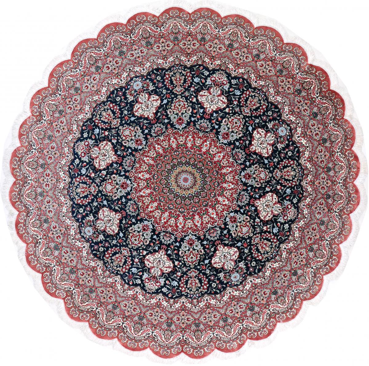 Perserteppich Ghom Seide 244x243 244x243, Perserteppich Handgeknüpft