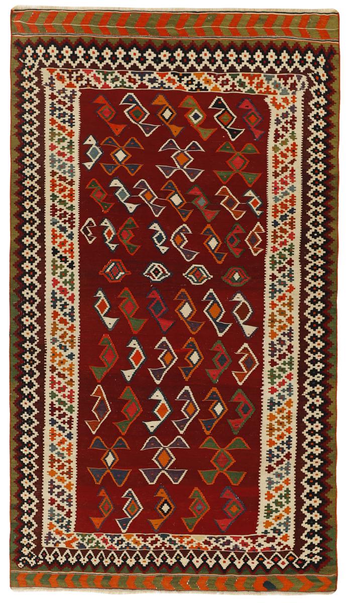 Persian Rug Kilim Fars 9'2"x5'2" 9'2"x5'2", Persian Rug Woven by hand