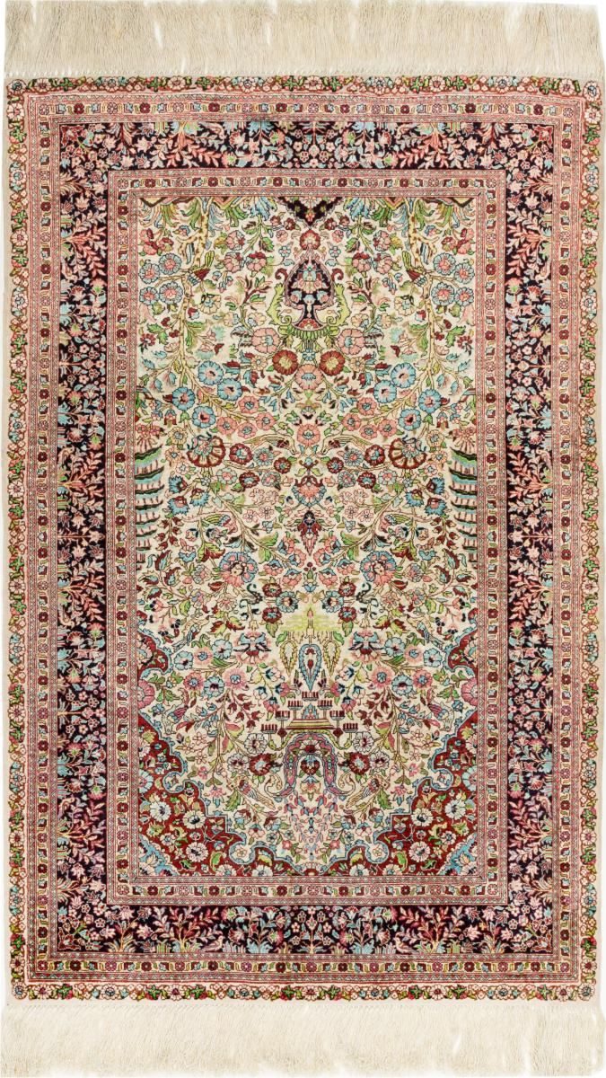  Hereke Seda 123x81 123x81, Tapete persa Atado à mão