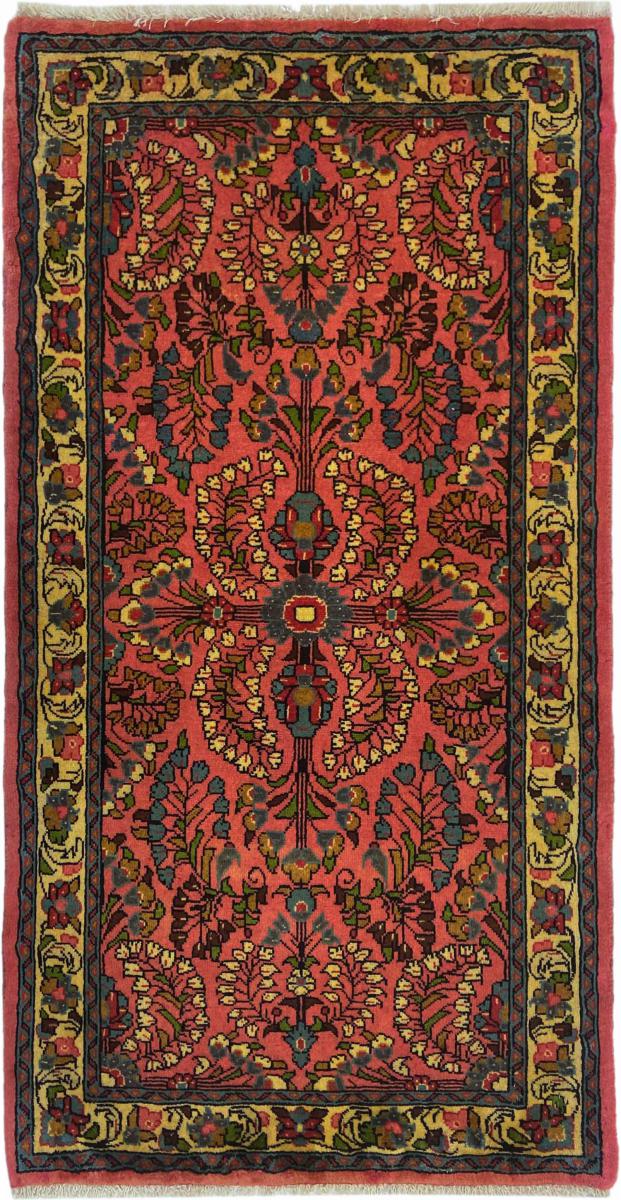 Persisk tæppe Sarough 132x71 132x71, Persisk tæppe Knyttet i hånden