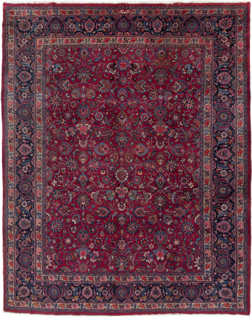 Persian Rug Masshhad Signed 397x313 397x313, Persian Rug Knotted by hand