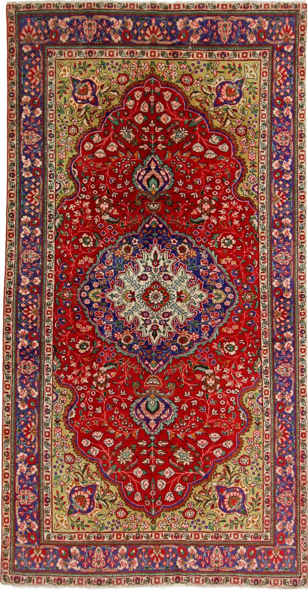 Tapete persa Tabriz 293x155 293x155, Tapete persa Atado à mão