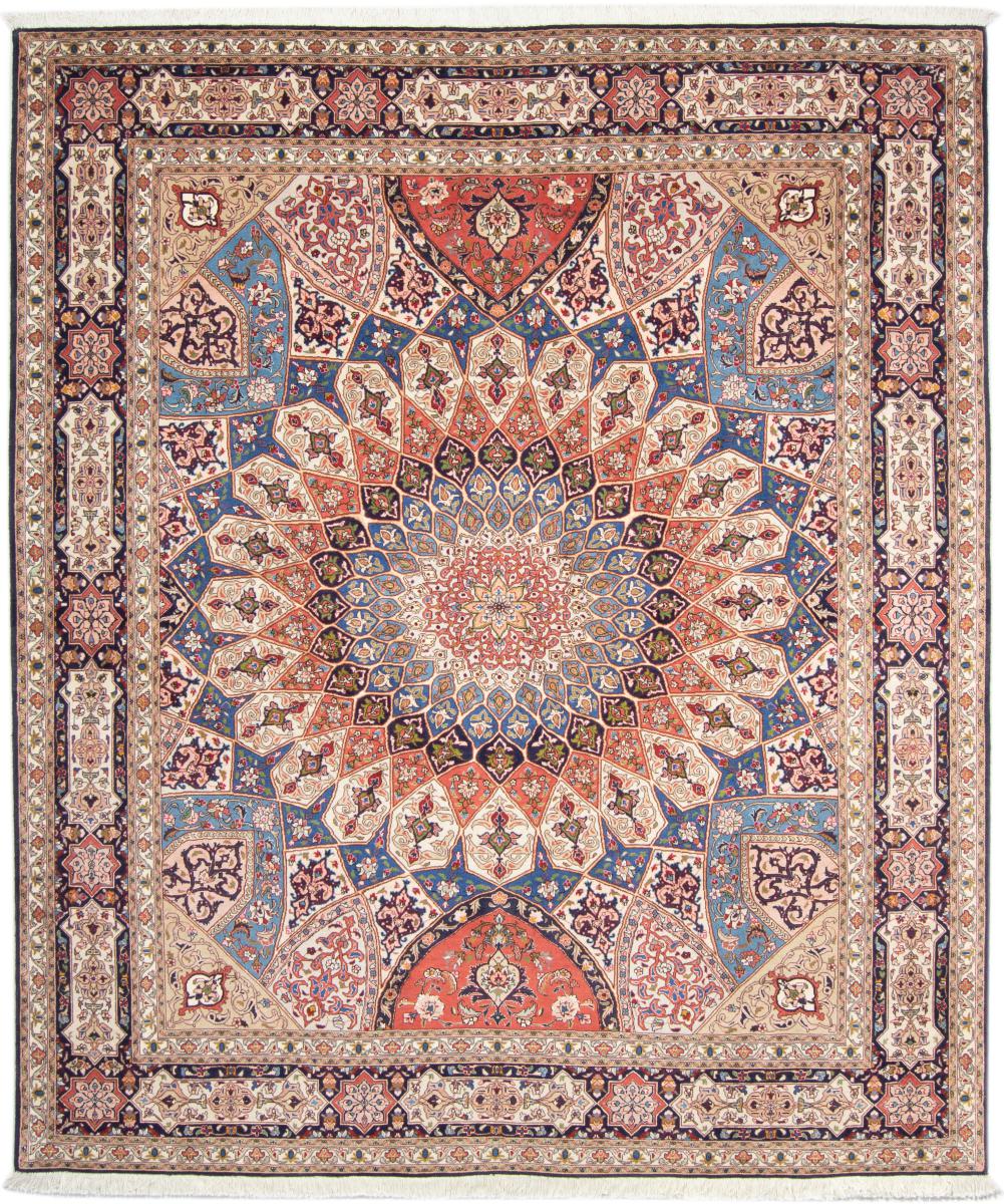 Tapete persa Tabriz 50Raj 251x206 251x206, Tapete persa Atado à mão