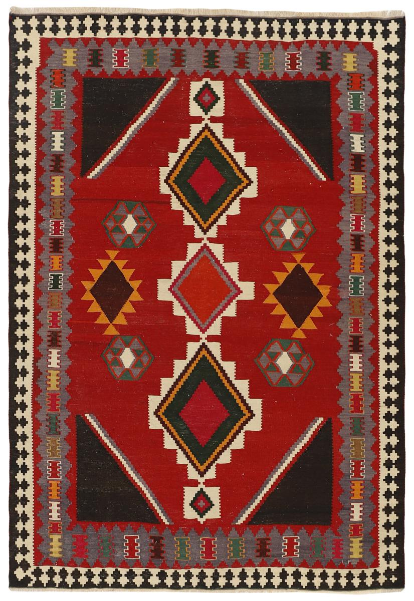 Tapis persan Kilim Fars 227x151 227x151, Tapis persan Tissé à la main