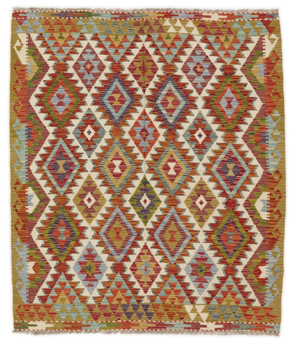 Pakistaans tapijt Kilim Afghan 185x157 185x157, Perzisch tapijt Handgeweven