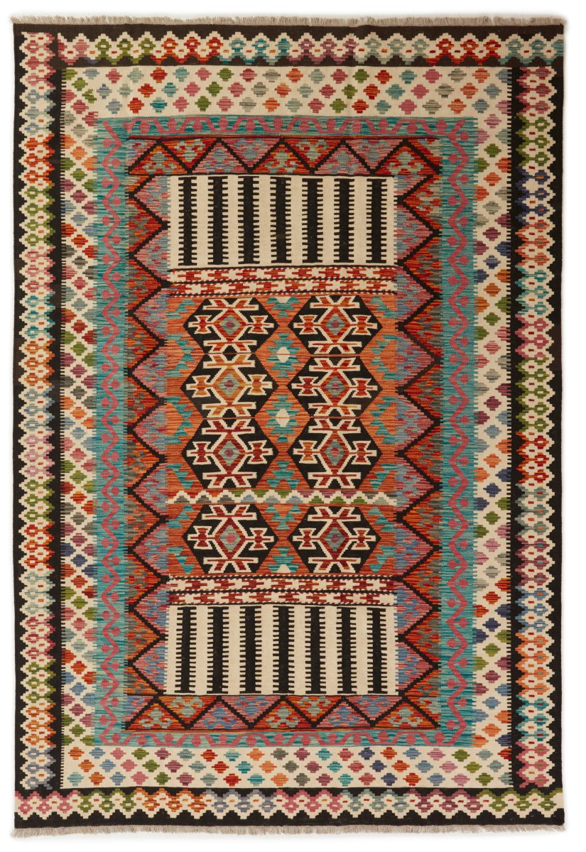 Tapis afghan Kilim Afghan 296x202 296x202, Tapis persan Tissé à la main