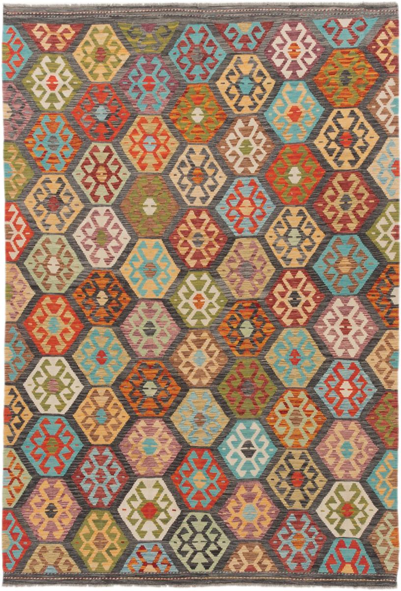 Tapis afghan Kilim Afghan 296x204 296x204, Tapis persan Tissé à la main