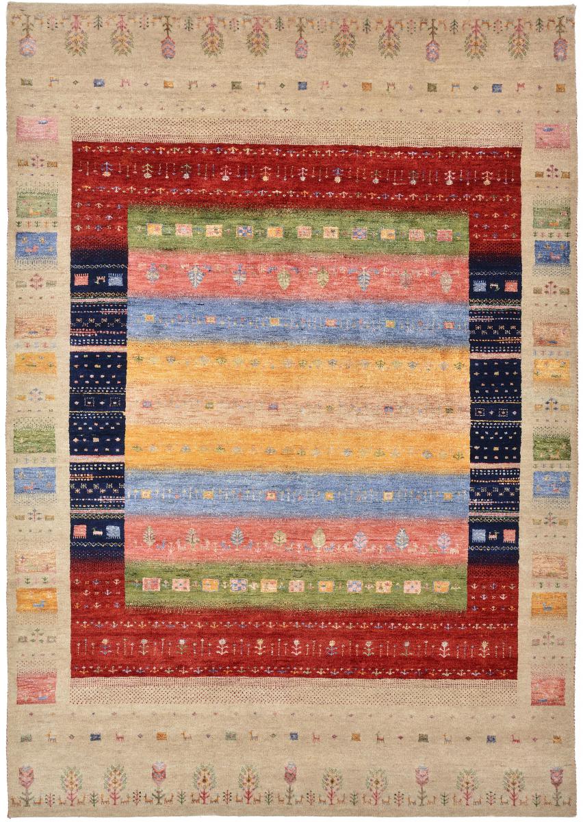 Tapis indien Gabbeh Loribaft Design 244x173 244x173, Tapis persan Noué à la main