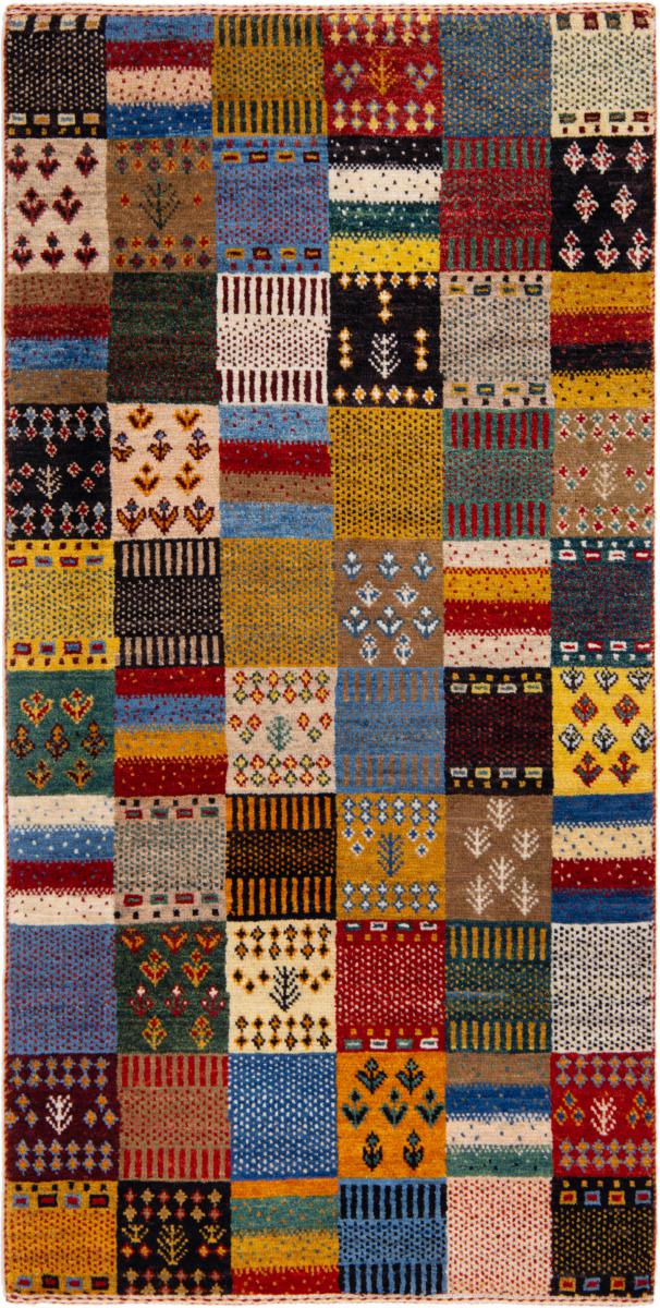 Tapis persan Persan Gabbeh Kashkuli Banafsheh 154x79 154x79, Tapis persan Noué à la main