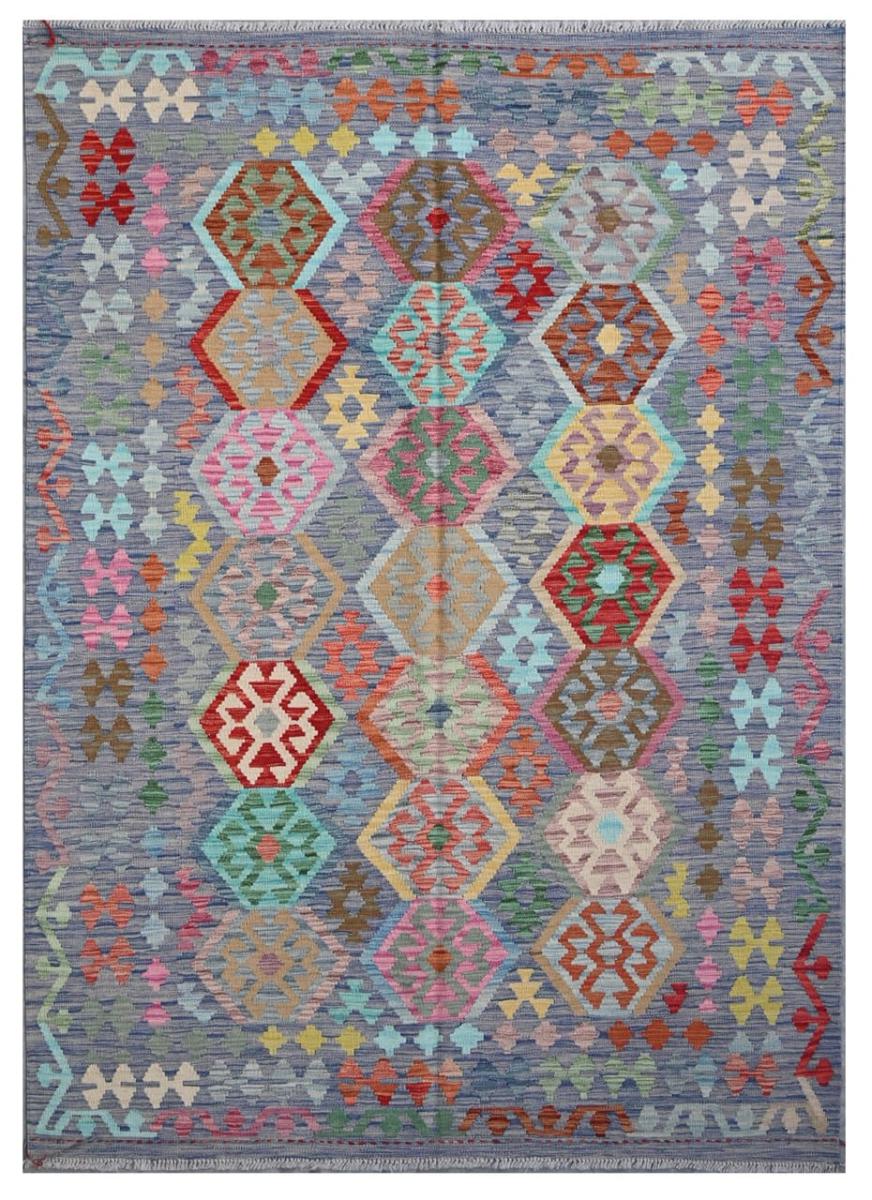 Afghan rug Kilim Afghan 7'11"x5'8" 7'11"x5'8", Persian Rug Woven by hand