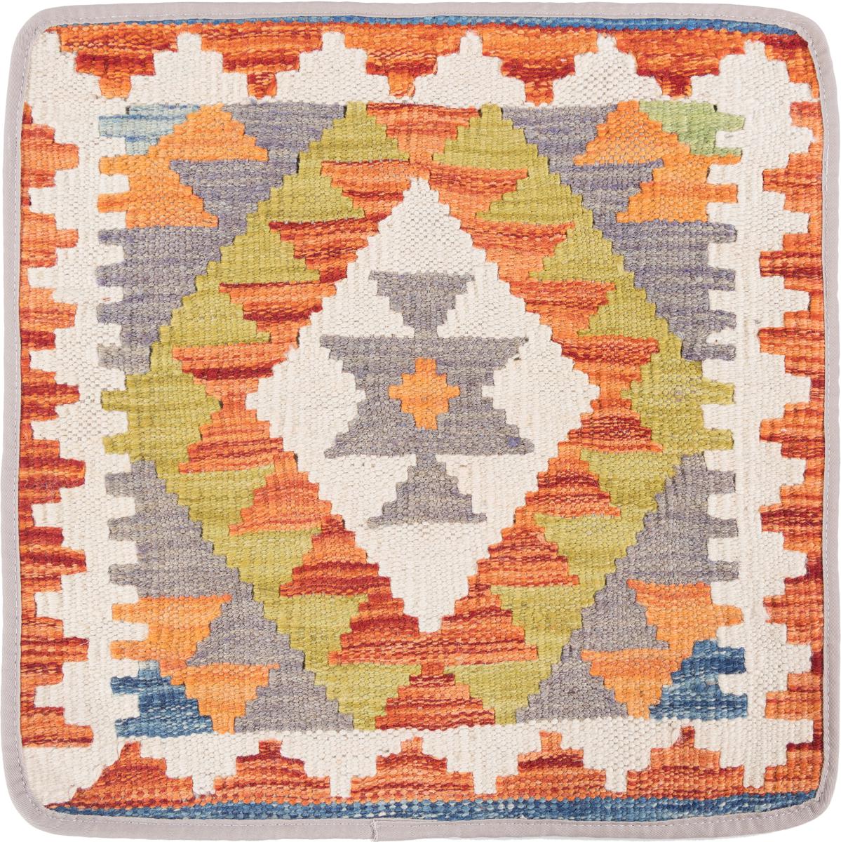 Afghanska mattan Kilim Afghan Kuddfodral 45x45 45x45, Persisk matta Knuten för hand