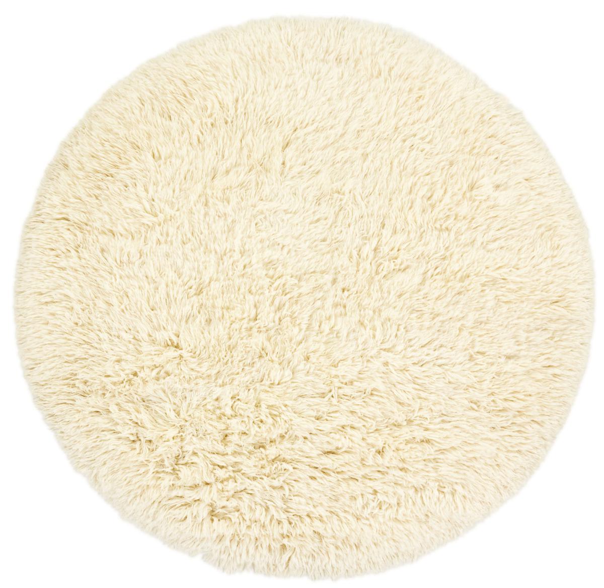 Ινδικό χαλί Berber Blanc 151x151 151x151, Περσικό χαλί Οι κόμποι έγιναν με το χέρι