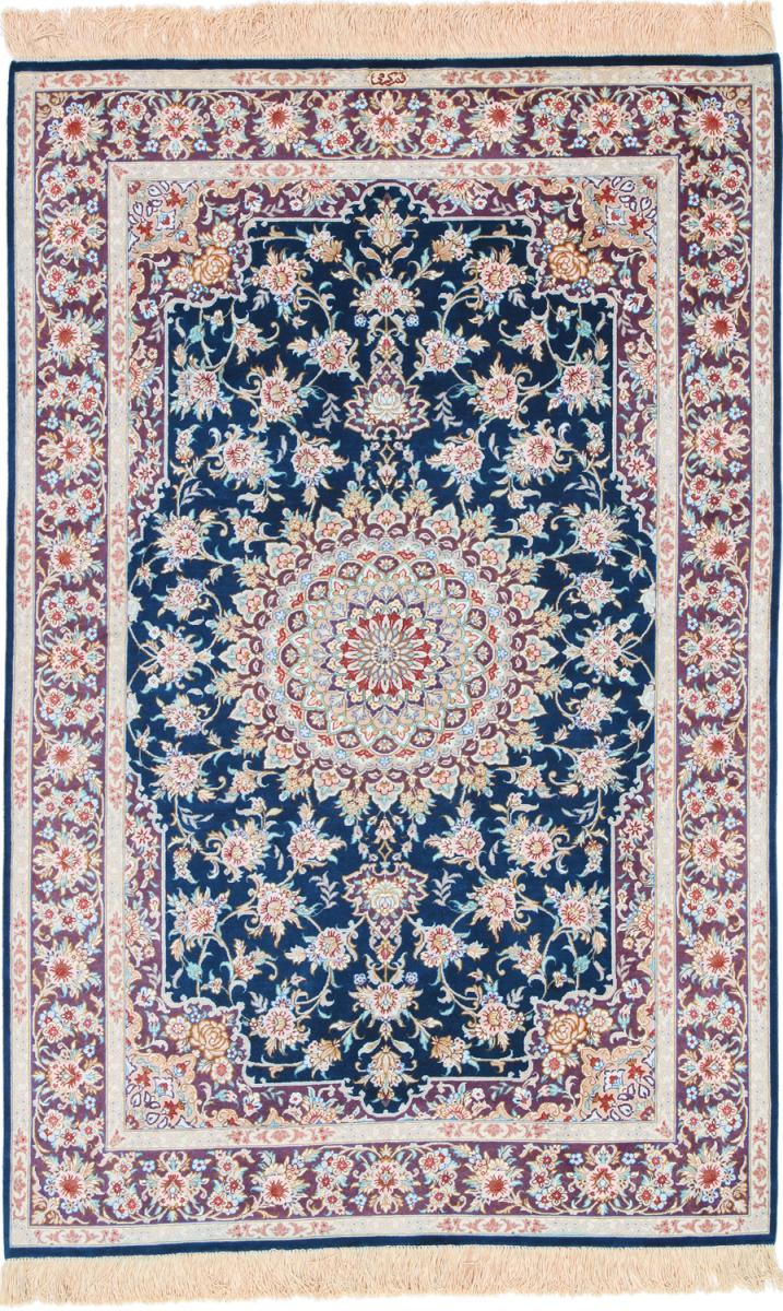 Persisk tæppe Ghom Silke 152x100 152x100, Persisk tæppe Knyttet i hånden