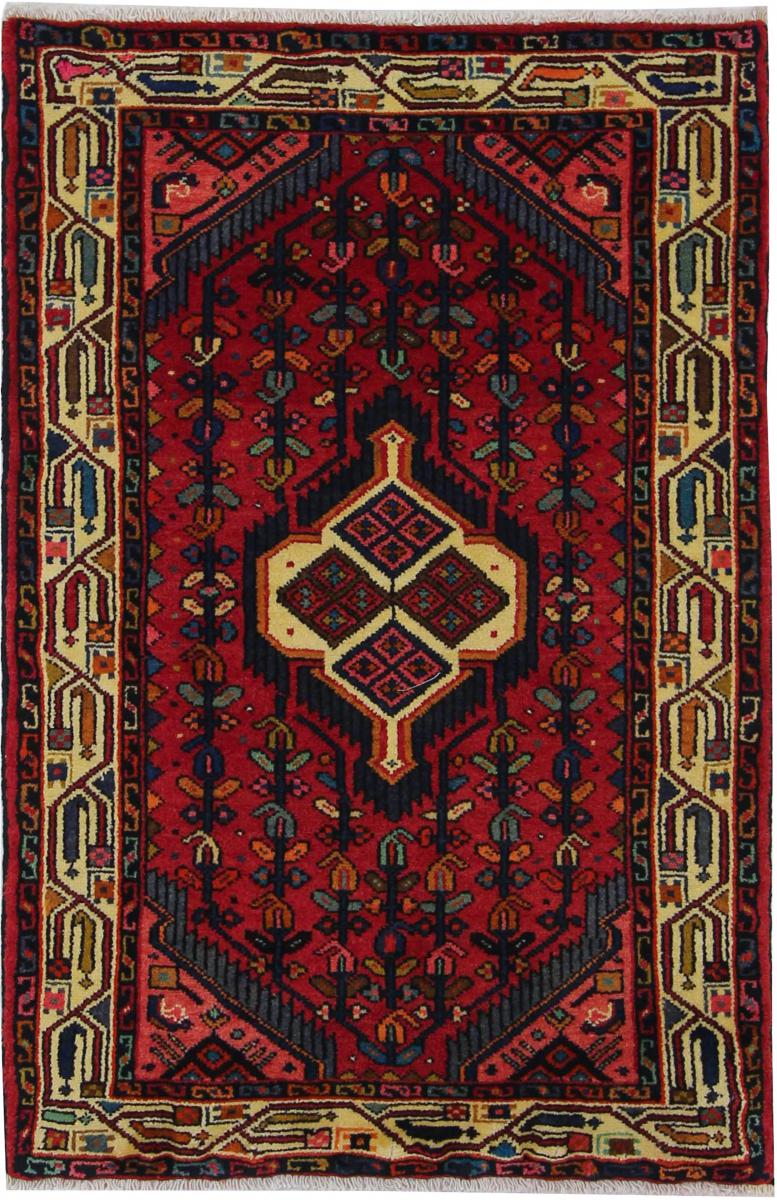 Tapis persan Hamadan 121x82 121x82, Tapis persan Noué à la main