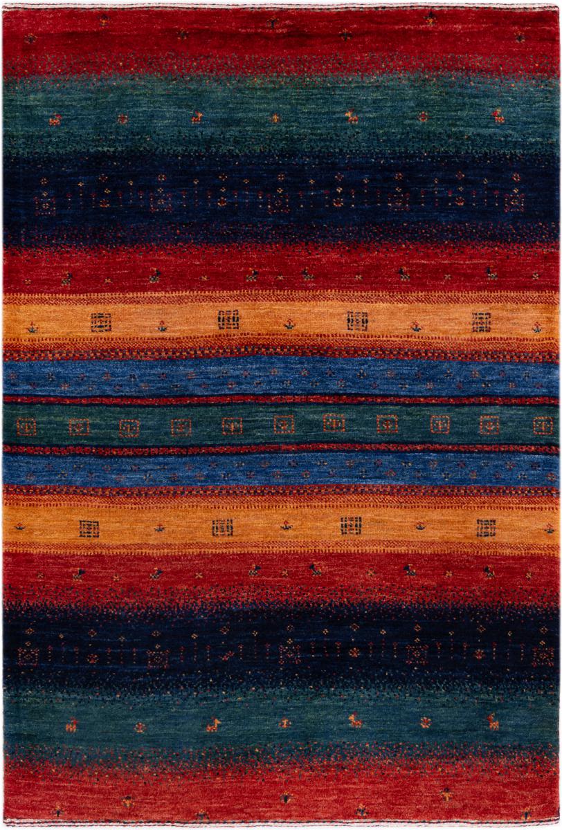 Persian rug Persian Gabbeh Loribaft Essence 4'0"x2'9" 4'0"x2'9", Persian rug Hand-knotted