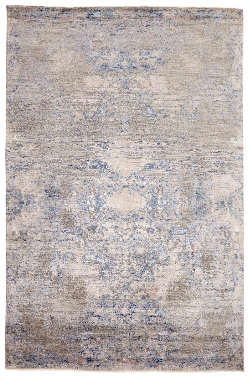 Indo rug Sadraa Allure 9'11"x6'8" 9'11"x6'8", Persian Rug Knotted by hand