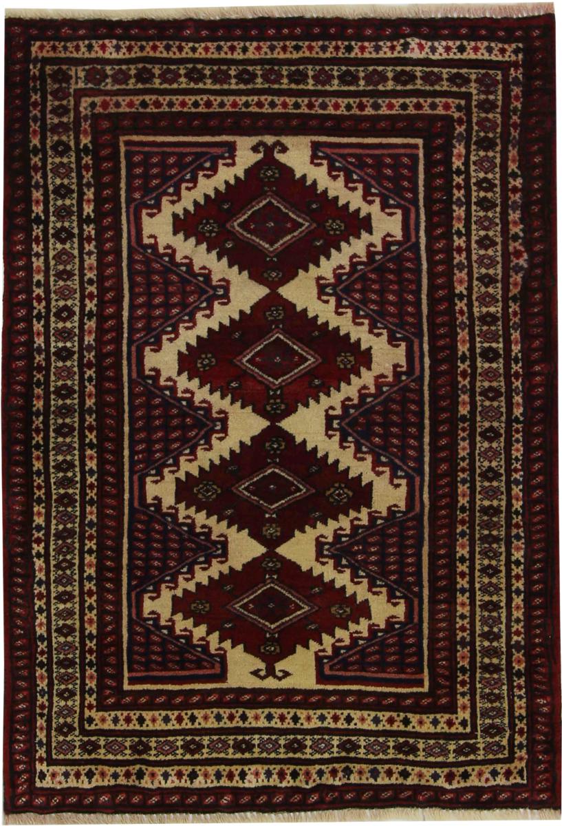 Tapete persa Turcomano 116x83 116x83, Tapete persa Atado à mão