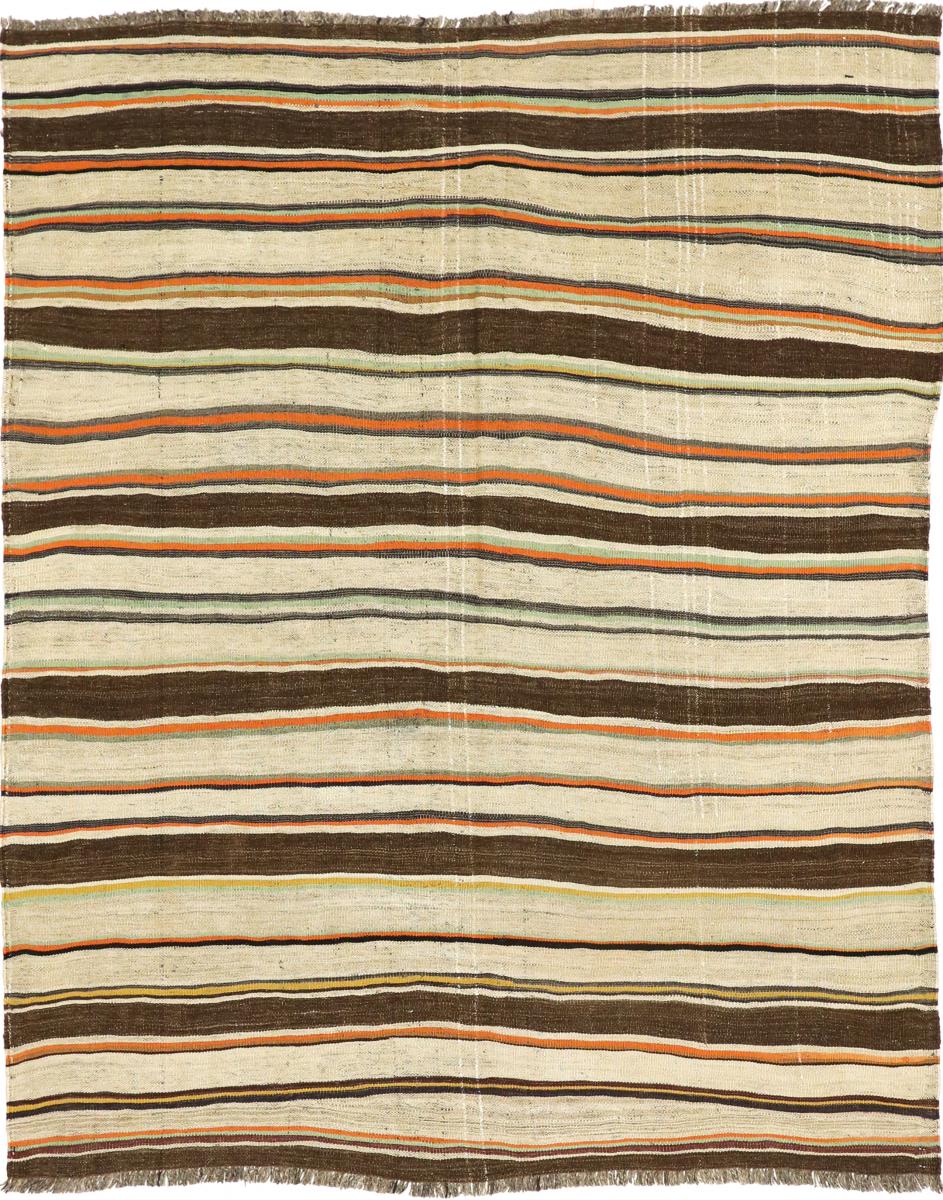 Tapete persa Kilim Fars Antigo 200x165 200x165, Tapete persa Tecido à mão