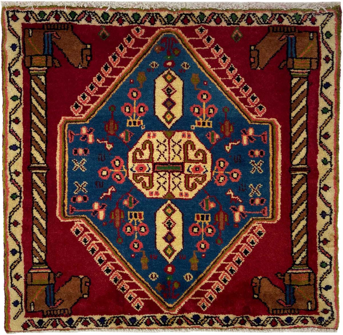 Perzisch tapijt Ghashghai 66x71 66x71, Perzisch tapijt Handgeknoopte
