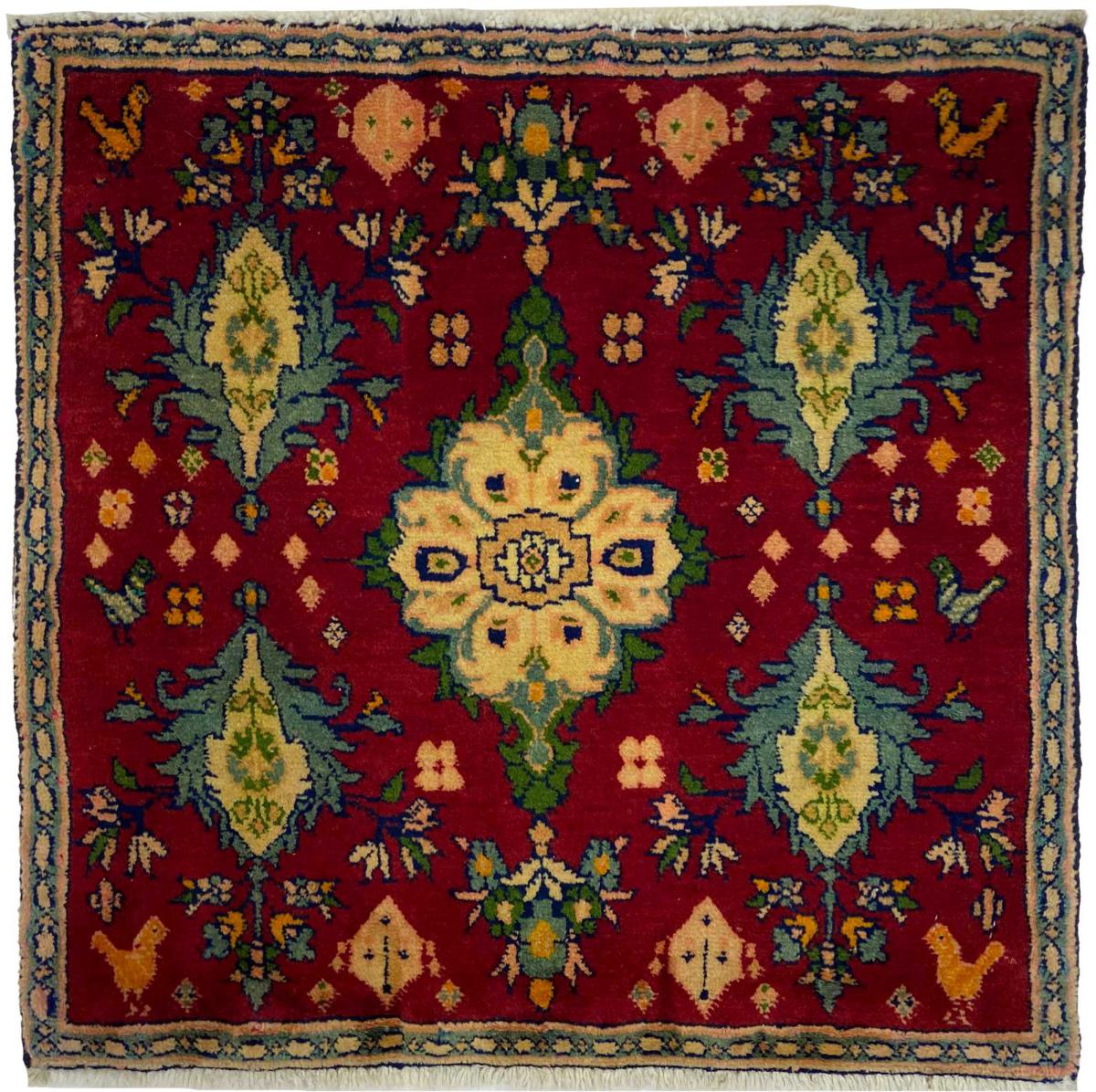 Persian Rug Ghashghai 59x61 59x61, Persian Rug Knotted by hand