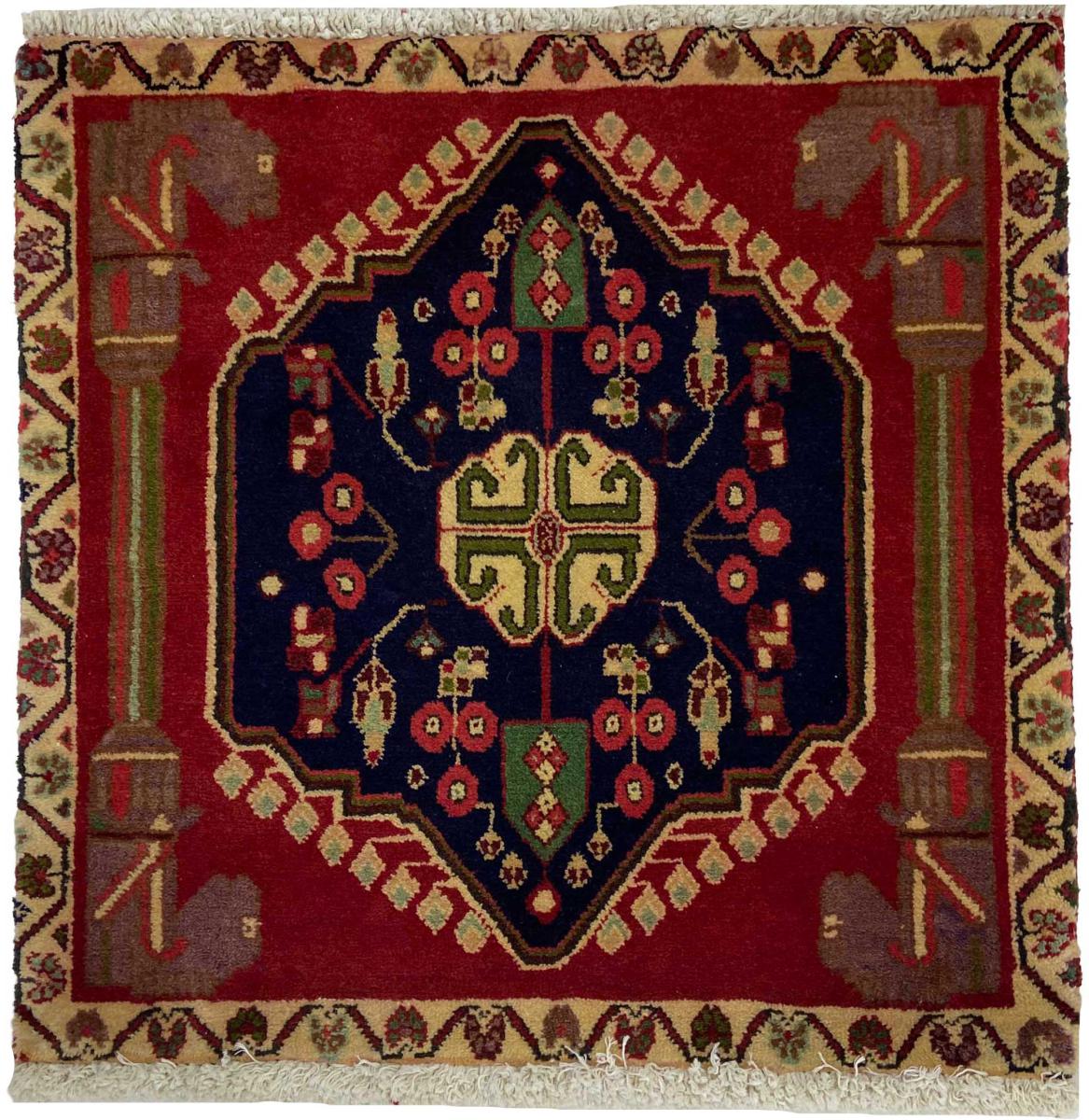 Persian Rug Ghashghai 62x63 62x63, Persian Rug Knotted by hand