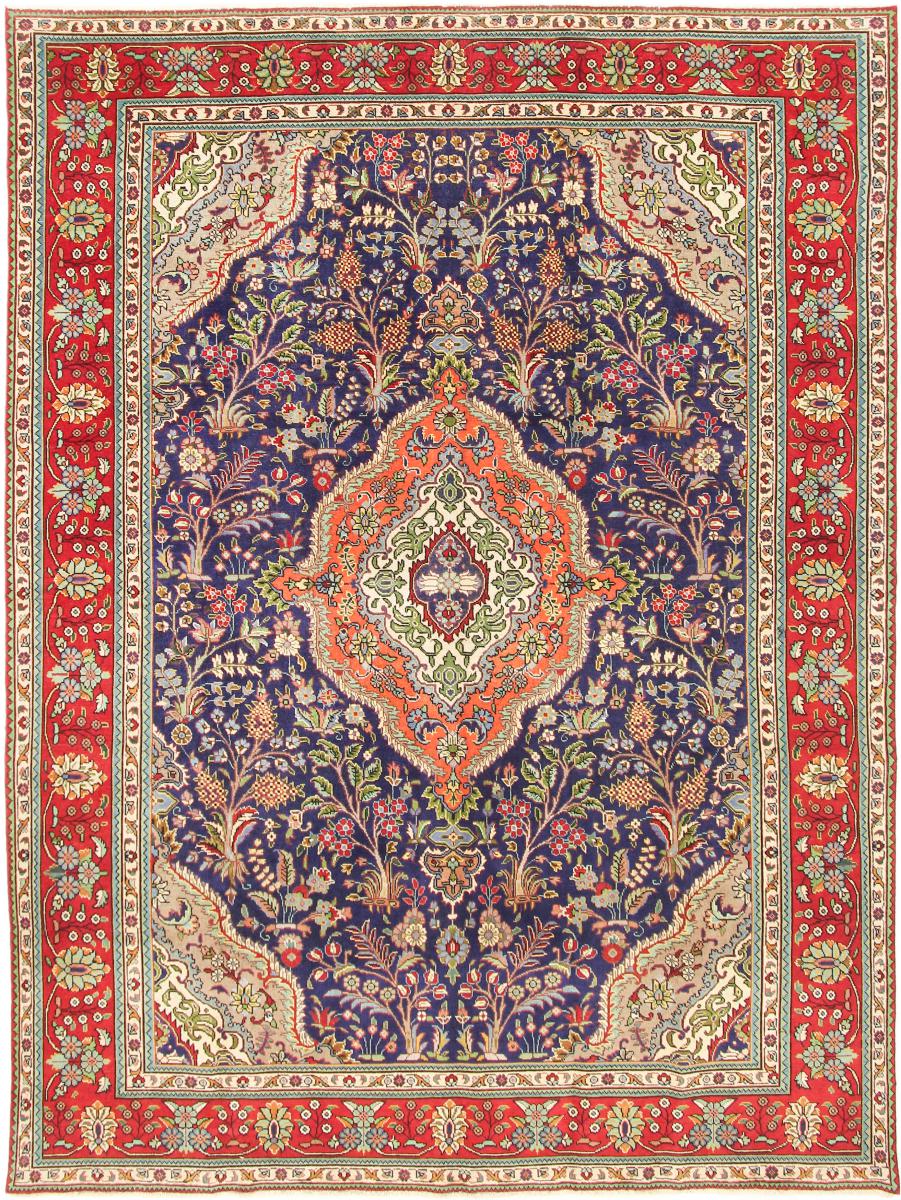 Tapete persa Tabriz 341x252 341x252, Tapete persa Atado à mão