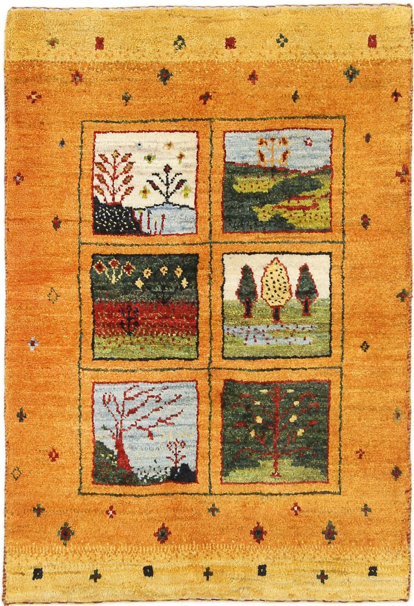 Perzsa szőnyeg Perzsa Gabbeh Loribaft Nature 3'1"x2'2" 3'1"x2'2", Perzsa szőnyeg Kézzel csomózva