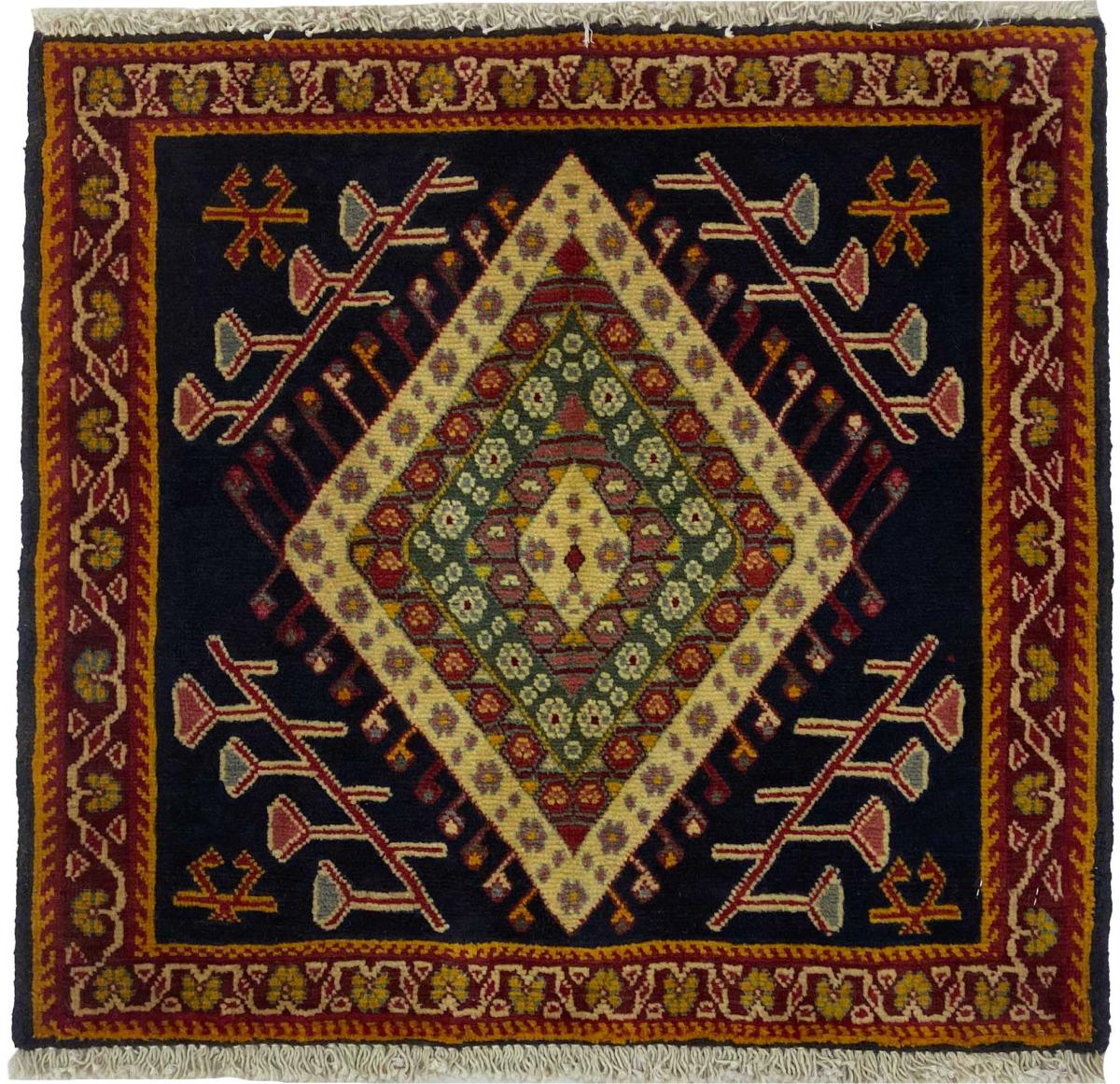 Persialainen matto Ghashghai 61x64 61x64, Persialainen matto Solmittu käsin