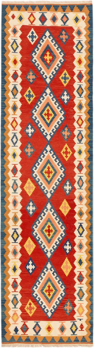 Tapis persan Kilim Fars Shiraz 309x86 309x86, Tapis persan Tissé à la main