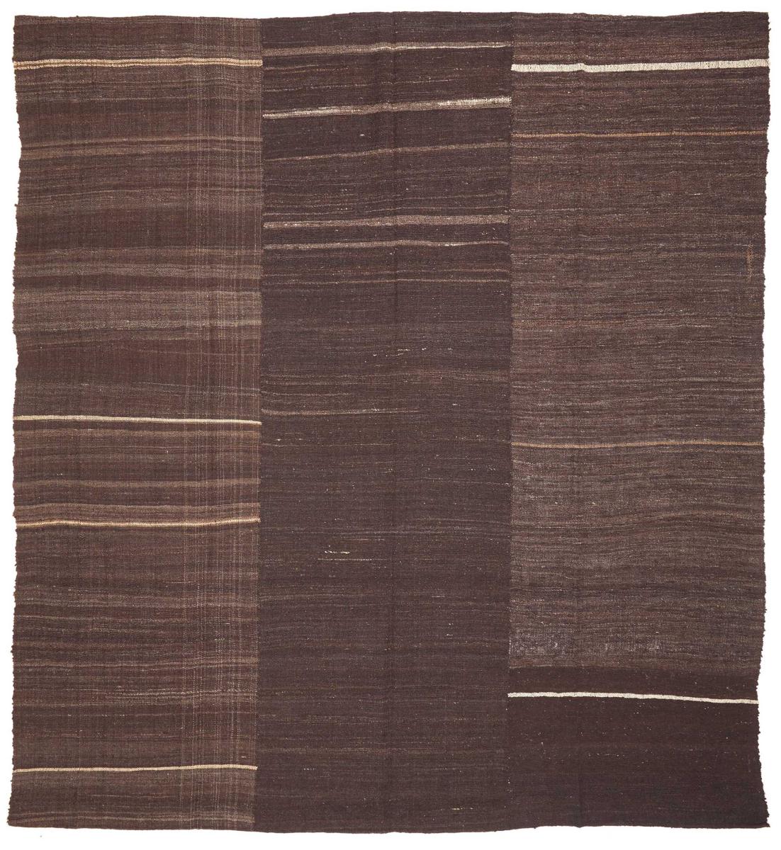 Persian Rug Kilim Fars Antique 10'4"x9'5" 10'4"x9'5", Persian Rug Woven by hand