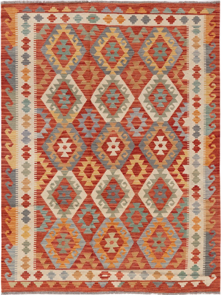 Afghansk matta Kilim Afghan 204x156 204x156, Persisk matta Handvävd