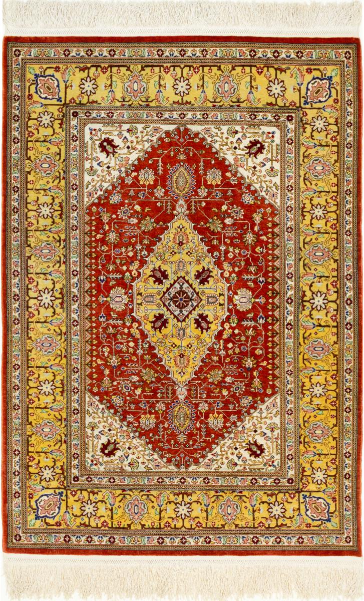  Hereke Seda 105x71 105x71, Tapete persa Atado à mão