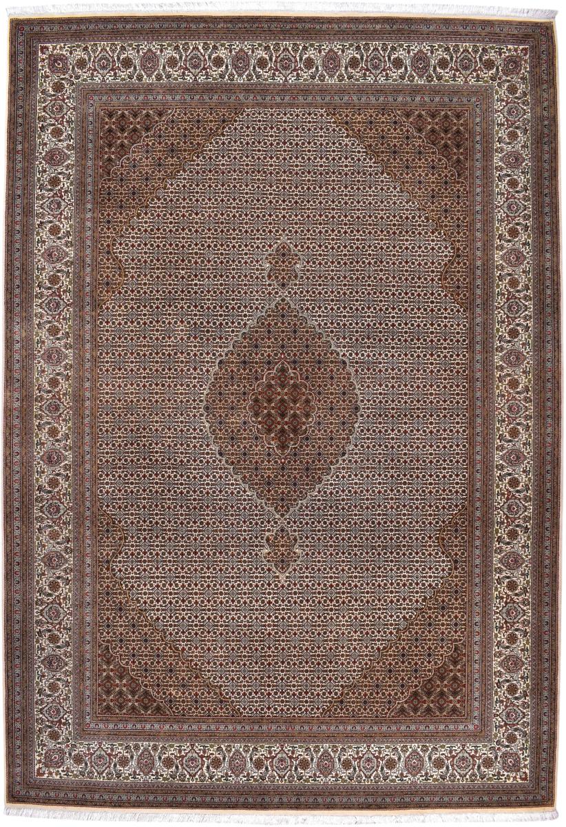 Tapis indien Indo Tabriz Mahi 355x247 355x247, Tapis persan Noué à la main