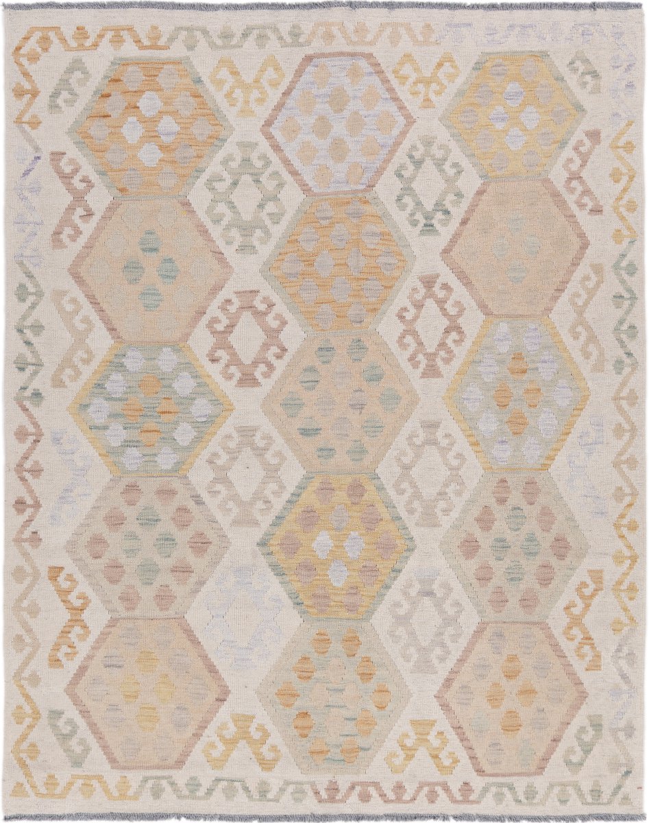 Tappeto afghano Kilim Afghan 195x158 195x158, Tappeto persiano Tessuto a mano