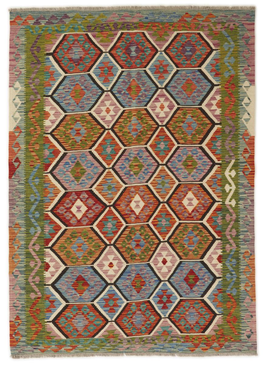 Alfombra afgana Kilim Afghan 199x141 199x141, Alfombra persa Tejido a mano