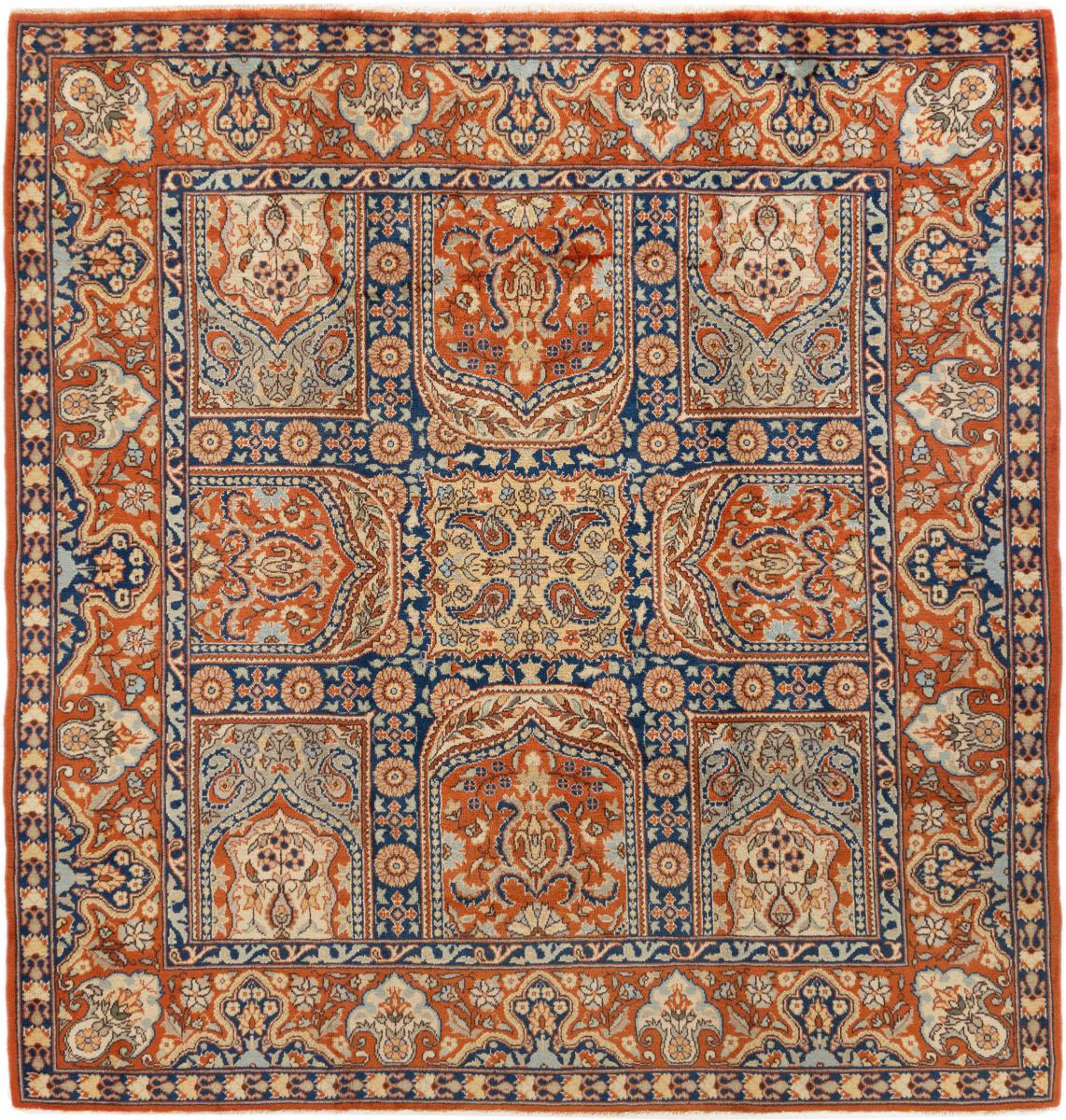 Persian Rug Qum 7'9"x7'5" 7'9"x7'5", Persian Rug Knotted by hand