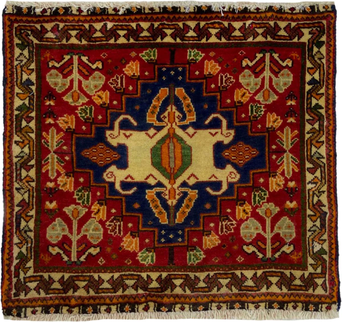 Persian Rug Ghashghai 51x56 51x56, Persian Rug Knotted by hand