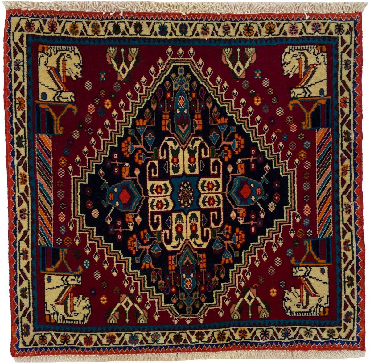Perzisch tapijt Ghashghai 63x63 63x63, Perzisch tapijt Handgeknoopte