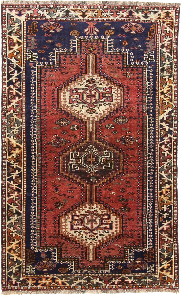 Tapete persa Ghashghai 205x126 205x126, Tapete persa Atado à mão