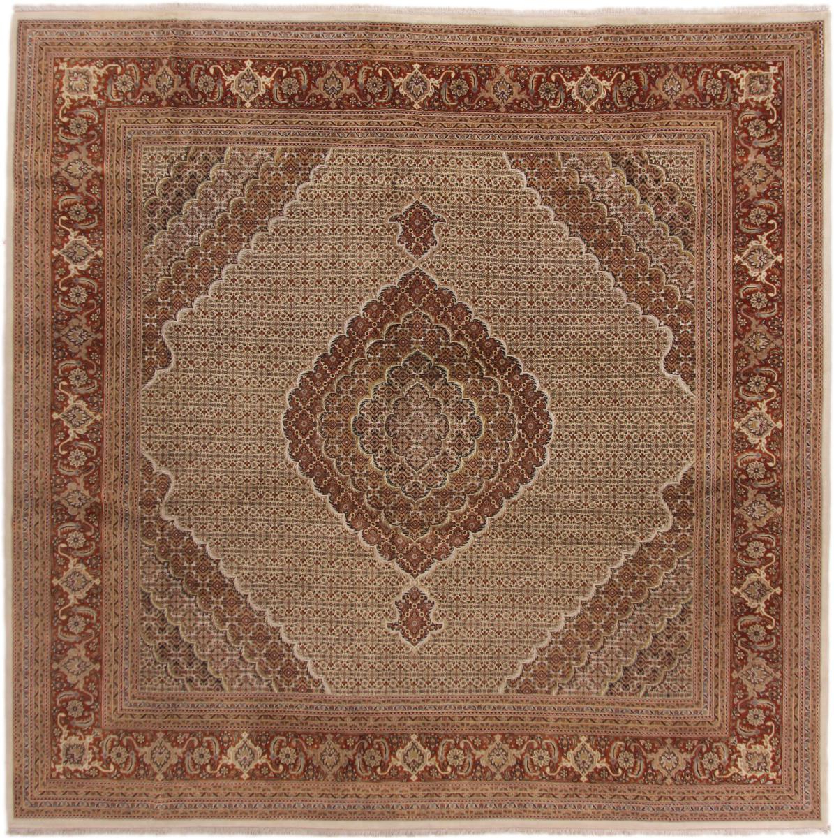 Tapis indien Tabriz 304x300 304x300, Tapis persan Noué à la main