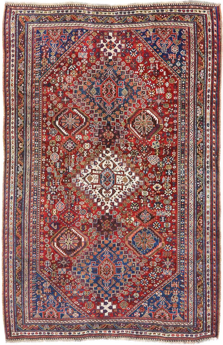 Alfombra persa Ghashghai Antiguo 274x179 274x179, Alfombra persa Anudado a mano