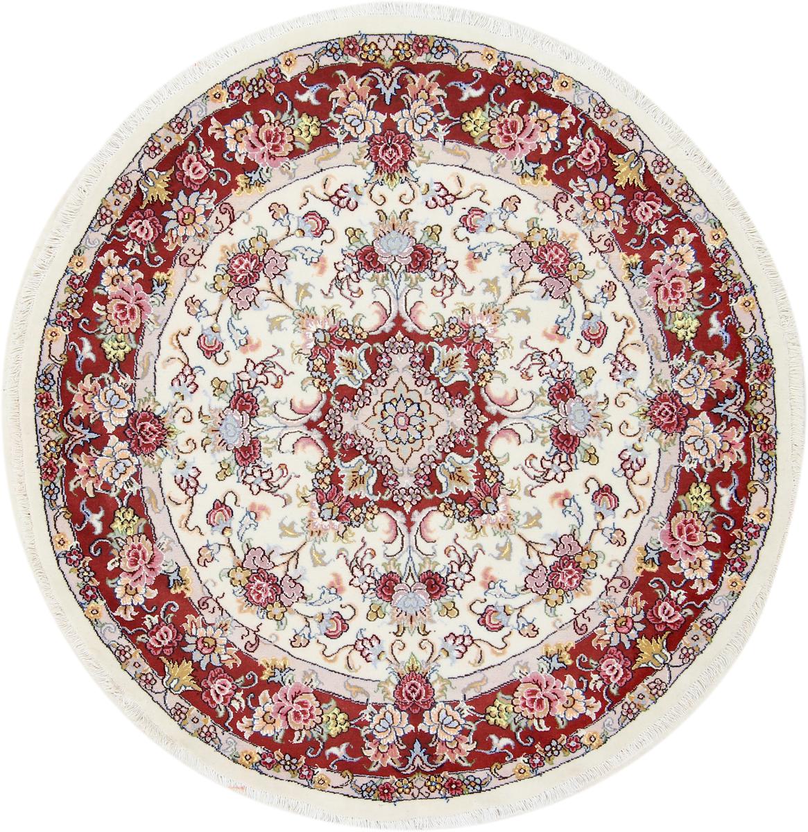 Tapete persa Tabriz 150x150 150x150, Tapete persa Atado à mão