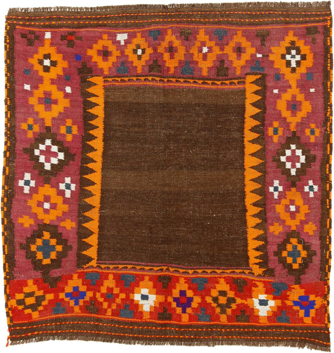 Tapete afegão Kilim Afegão Antigo 118x116 118x116, Tapete persa Tecido à mão