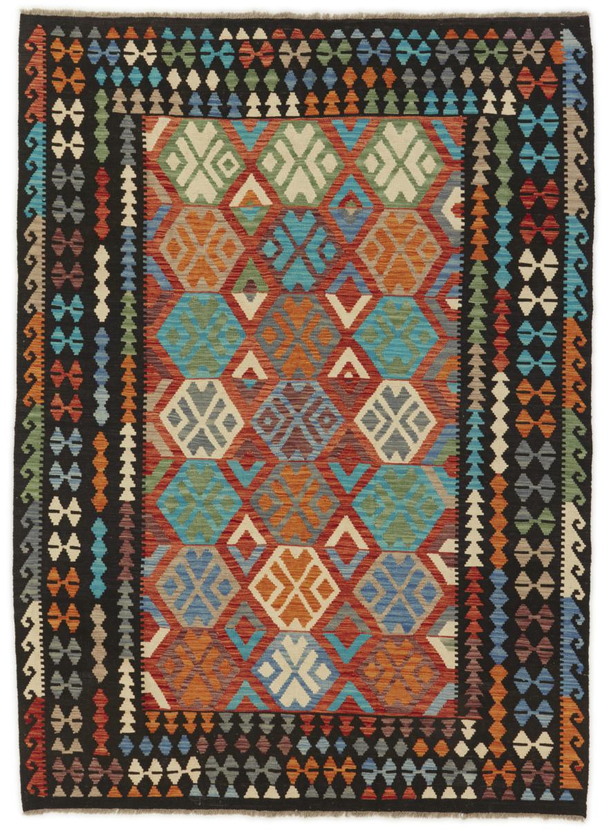 Afghan rug Kilim Afghan 9'5"x6'11" 9'5"x6'11", Persian Rug Woven by hand