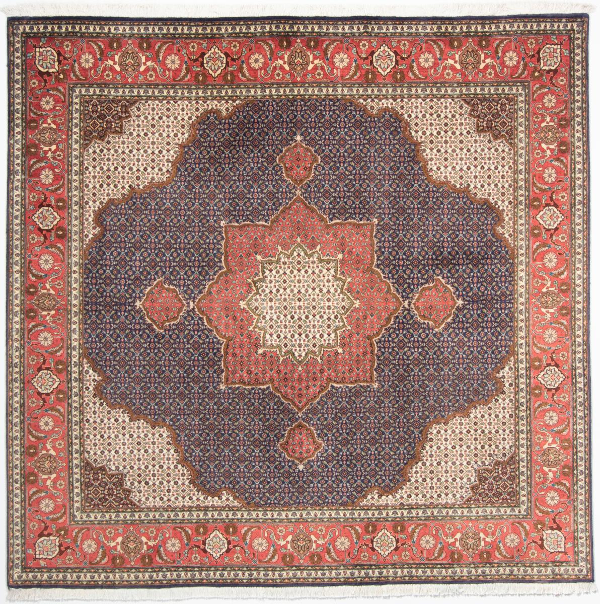 Tapete persa Tabriz 50Raj 202x196 202x196, Tapete persa Atado à mão