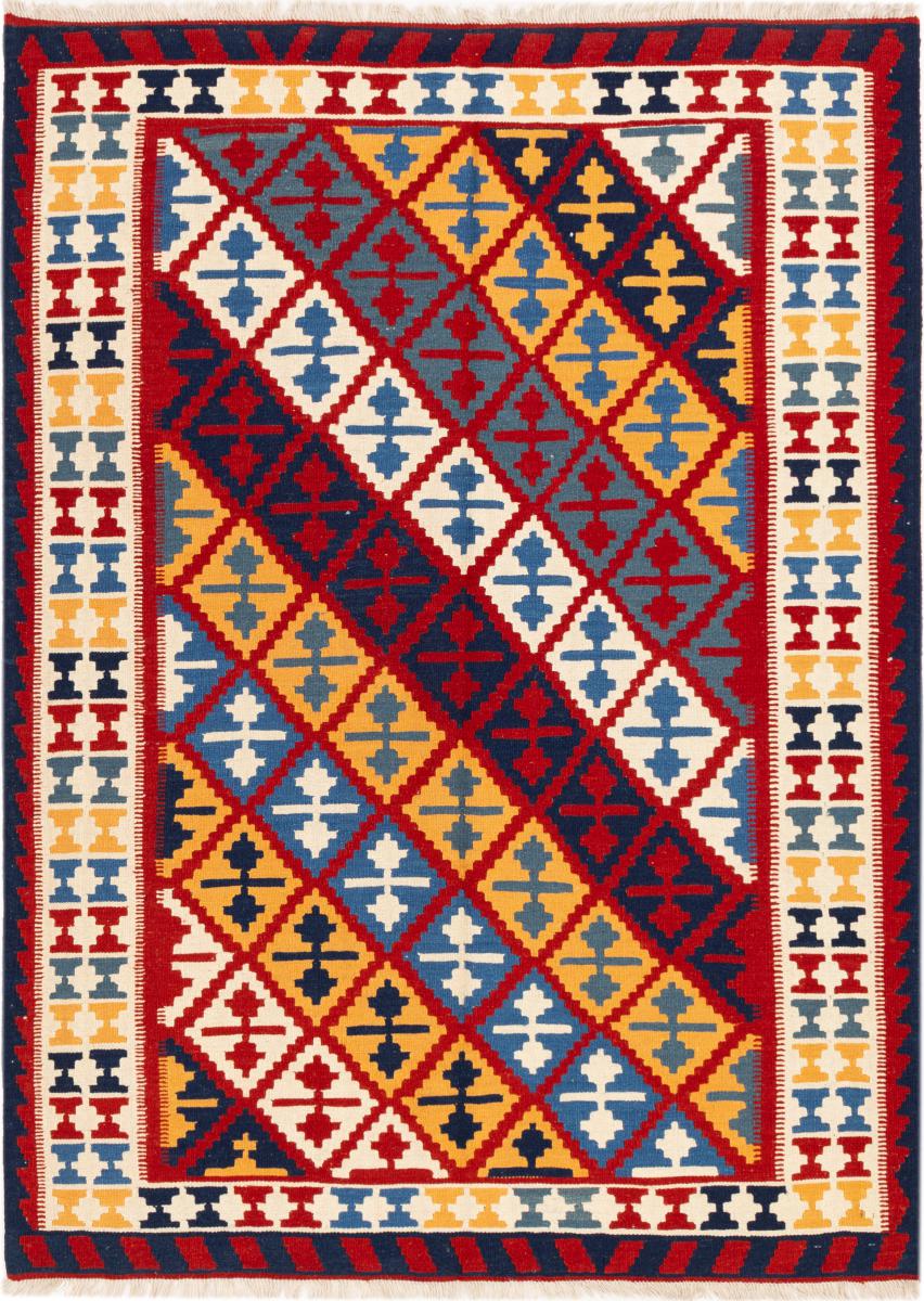 Tapis persan Kilim Fars Ghashghai 211x155 211x155, Tapis persan Tissé à la main