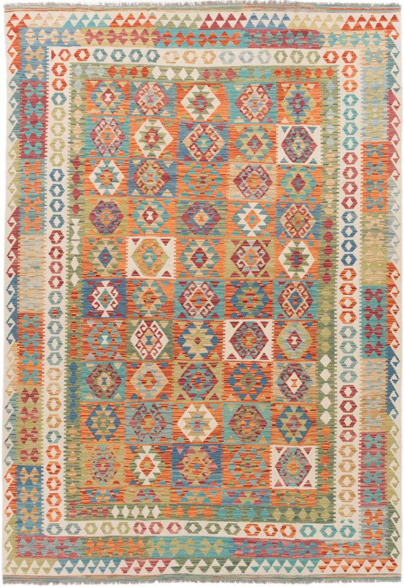 Tapete afegão Kilim Afegão 355x247 355x247, Tapete persa Tecido à mão